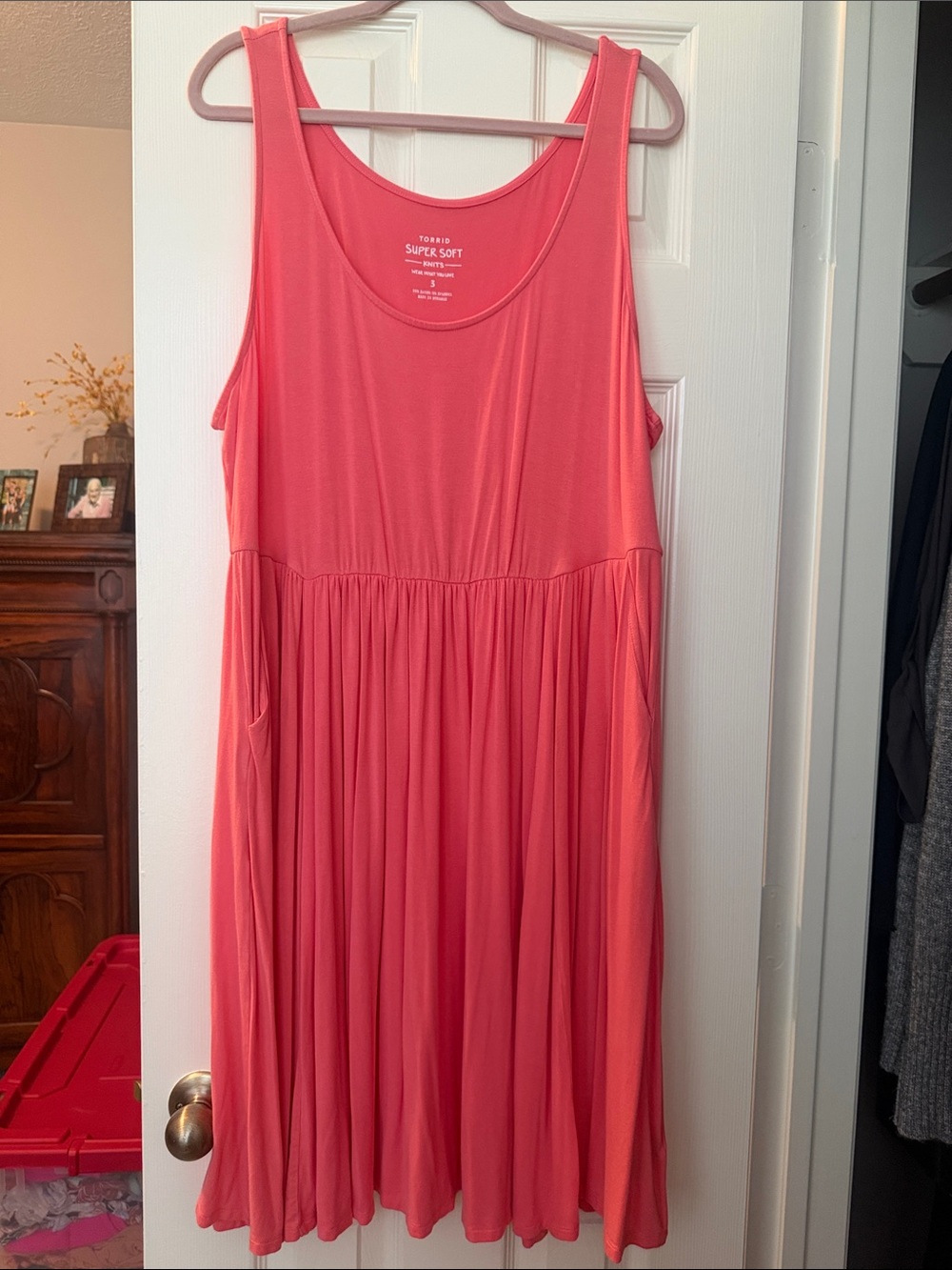 torrid Coral Pink Sleeveless Midi Dress
